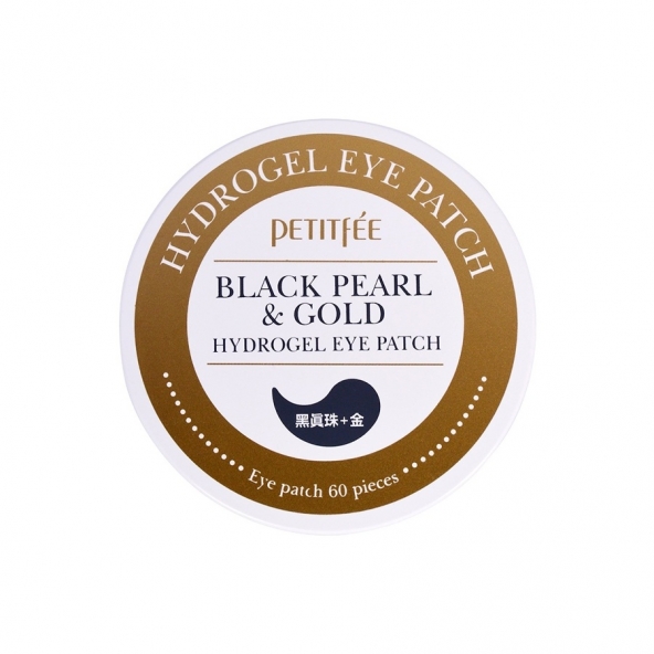 Patchuri din hidrogel Petitfee, Black Pearl & Gold Hydrogel Eye Patch, 60 buc
